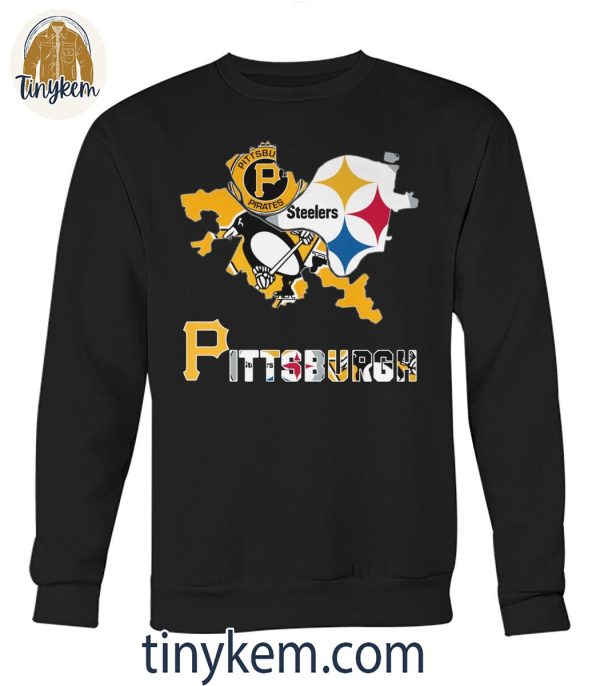 Pittsburgh Sport Team With Penguins, Pirates, Steelers T-Shirt