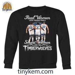 Real Women Love Basketball Smart Women Love The Timberwolves Shirt 3 CAmOD