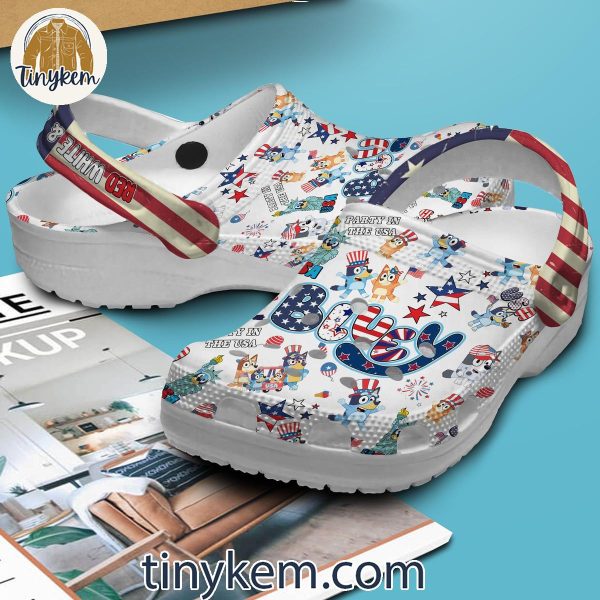 Red White & Bluey Unisex Crocs Clogs