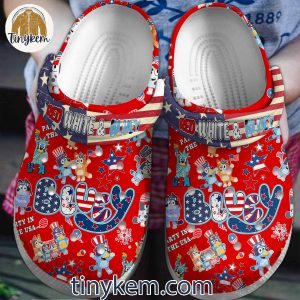 Red White 26 Bluey Unisex Crocs Clogs 3 fGQ72