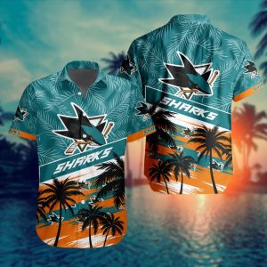 San Jose Sharks Summer Design Button Shirt