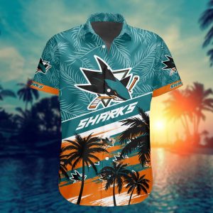 San Jose Sharks Summer Design Button Shirt2B2 LJIjI