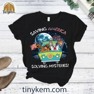 Scooby Doo Saving American Tshirt and Short Set – Gift for Independence Day