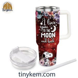 Snoopy I Love You To The Moon And Back Custom 40OZ Tumbler 3 wt6yH
