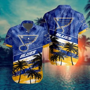 St. Louis Blues Summer Design Button Shirt