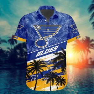 St. Louis Blues Summer Design Button Shirt