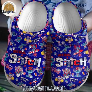 Stitch America Independence Day Unisex Crocs Clogs 3 K10TD
