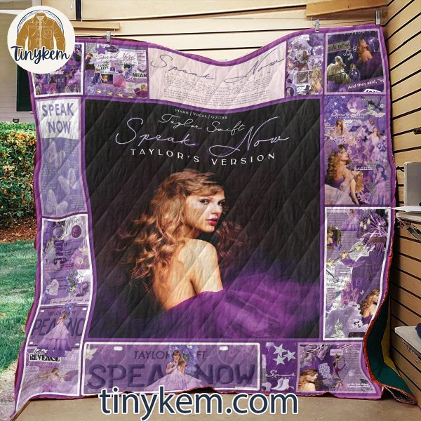 Taylor Swift Speak Now Quilt Blanket