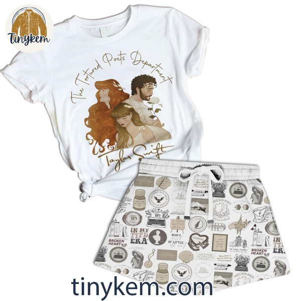 Taylor Swift The Tortured Poets Department Tshirt And Shorts Set
