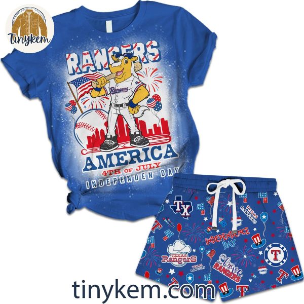 Texas Rangers Independen Day Tshirt and Shorts Set