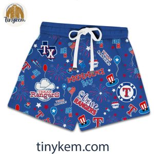 Texas Rangers Independen Day Tshirt and Shorts Set 3 3npfC