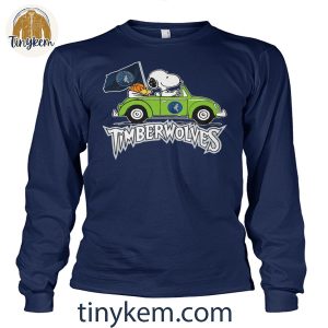 Timberwolves and Snoopy Driving Car Shirt 4 sMTRX