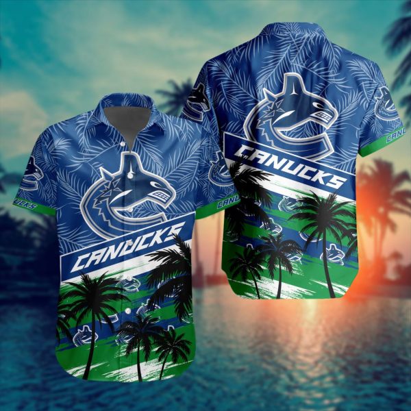 Vancouver Canucks Summer Design Button Shirt