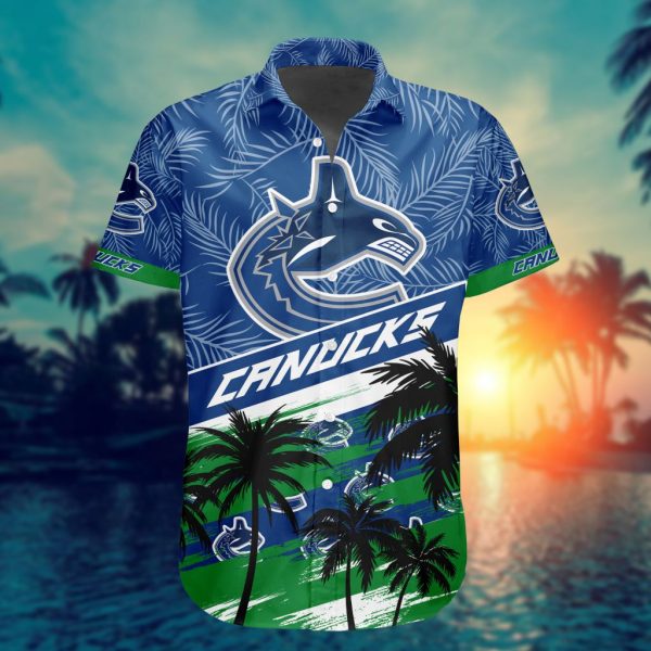 Vancouver Canucks Summer Design Button Shirt