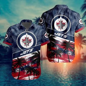 Winnipeg Jets Summer Design Button Shirt
