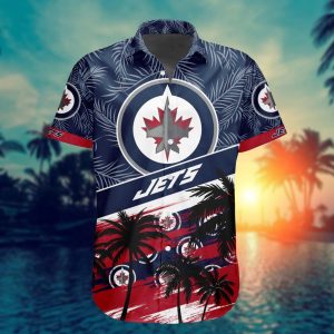 Winnipeg Jets Summer Design Button Shirt