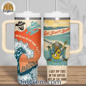 Zac Brown Band Themed Insulated Travel 40oz Tumbler C3A2E282ACCB9CToes in the Water2C Ass in the SandC3A2E282ACE284A2 Lyric Design 4 vK9zM