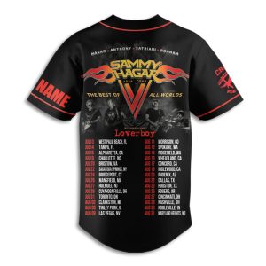 Sammy Hagar World Tour Customized Baseball Jersey