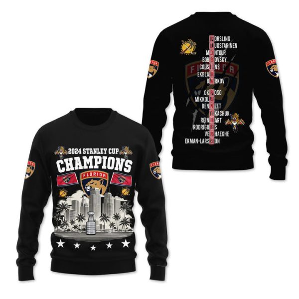 Florida Panthers 2024 Champions Stanley Cup Unisex Tshirt, Sweatshirt, Hoodie