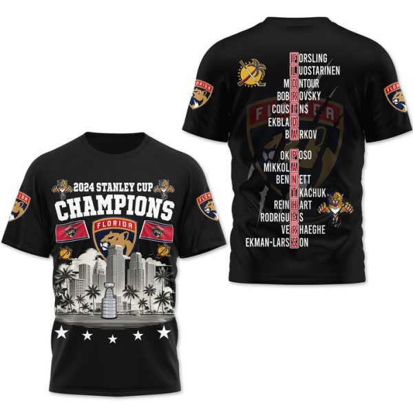 Florida Panthers 2024 Champions Stanley Cup Unisex Tshirt, Sweatshirt, Hoodie