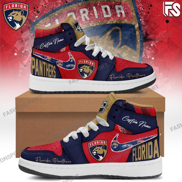Florida Panthers 2024 Stanley Cup Champions Air Jordan 1 High Top Shoes