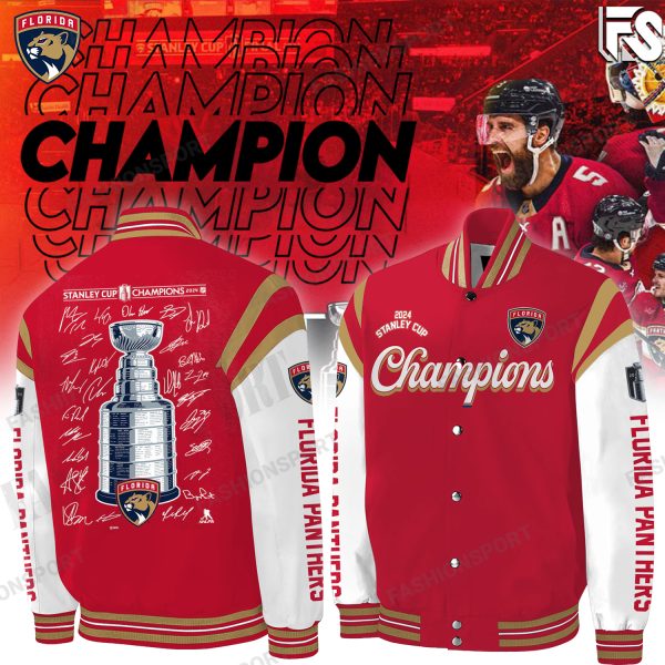 Florida Panthers 2024 Stanley Cup Champions Baseball Jacket