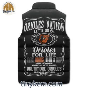 Baltimore Orioles Puffer Sleeveless Jacket Orioles Nation 3 XwuEL