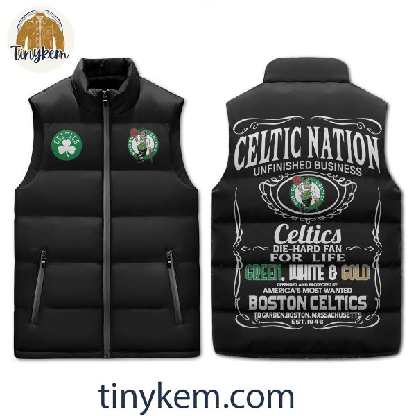 Boston Celtics Puffer Sleeveless Jacket: Celtic Nation