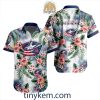 Dallas Stars Hawaiian Button Shirt With Hibiscus Flowers Design
