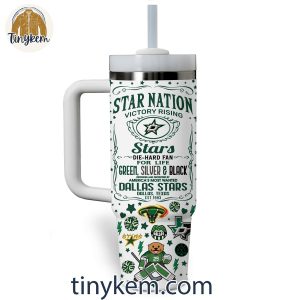 Dallas Stars 40oz Tumbler with Handle: Victory Rising