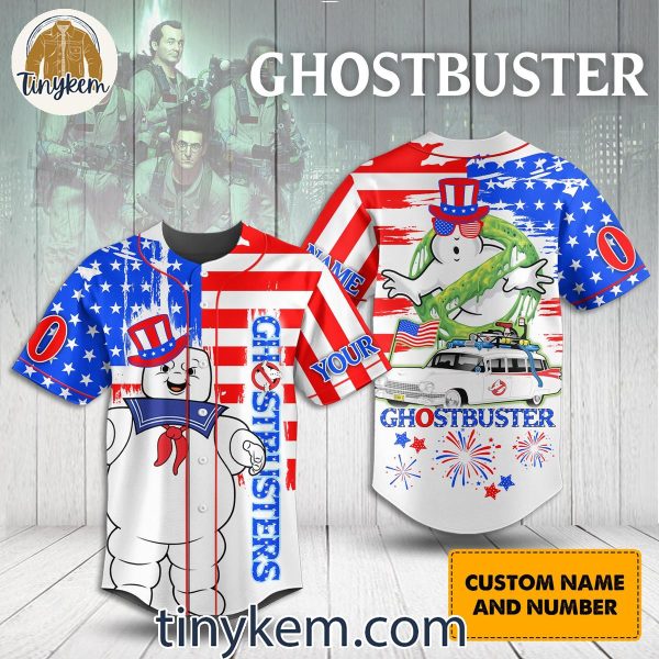 Ghostbusters 4th July Customized Baseball Jersey