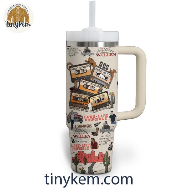 Morgan Wallen Retro 40oz Tumbler with Handle