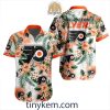 Pittsburgh Penguins Hawaiian Button Shirt With Hibiscus Flowers Design