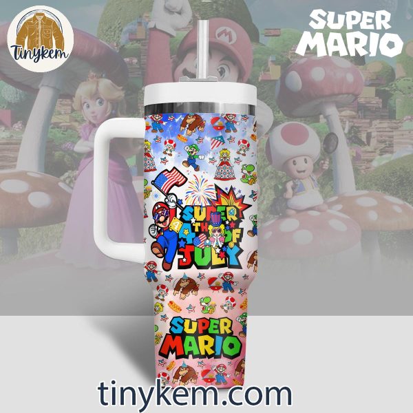 Super Mario 4th of July 40oz Tumbler with Handle
