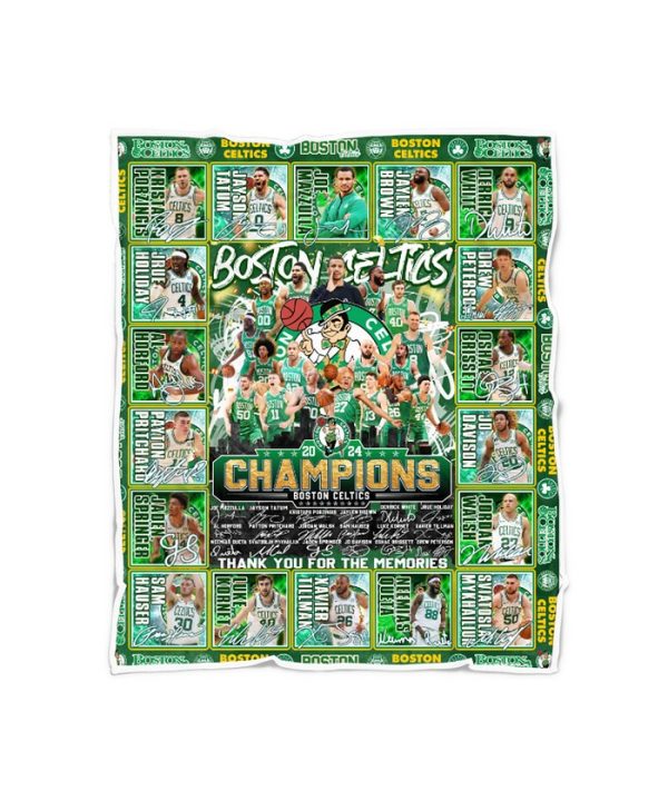 Boston Celtics Champions 2024 Season Green Blanket