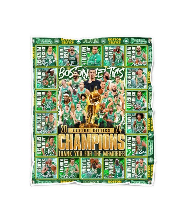 Boston Celtics 2024 NBA Champions Fleece Blanket