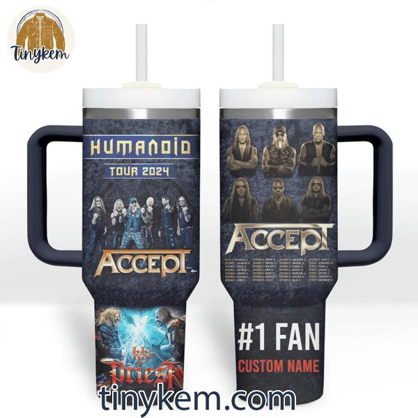 Accept Humanoid Tour 2024 #1 Fan Customized 40 Oz Tumbler