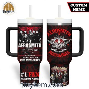 Aerosmith #1 Fan Thank You For The Memories 1970-2024 Customized 40 Oz Tumbler