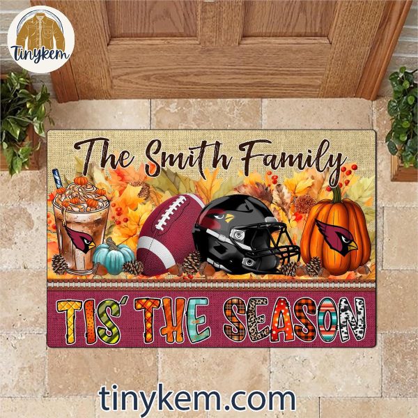 Arizona Cardinals Fall Tis’ The Season Customized Doormat