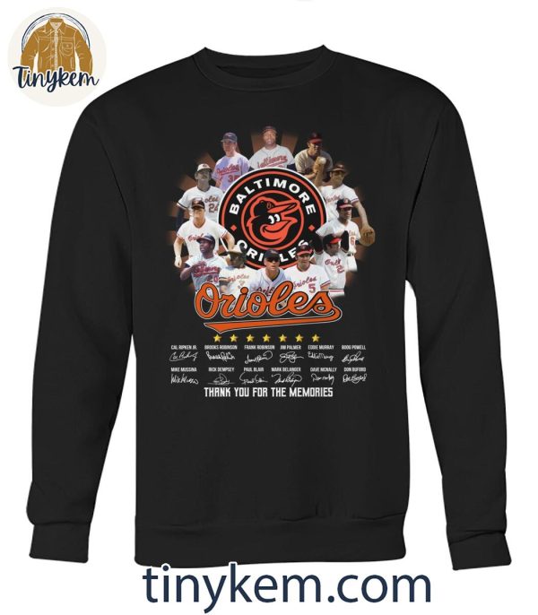 Baltimore Orioles Baseball Legends Squad Thank You Shirt