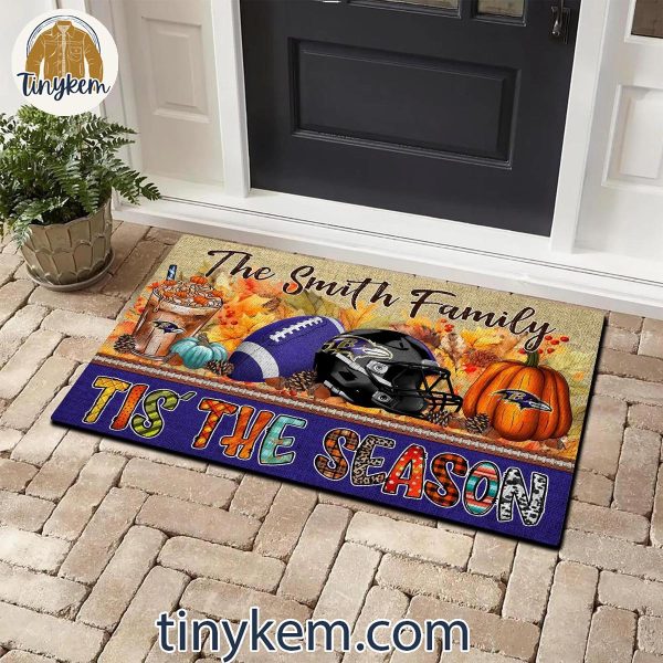 Baltimore Ravens Fall Tis’ The Season Customized Doormat