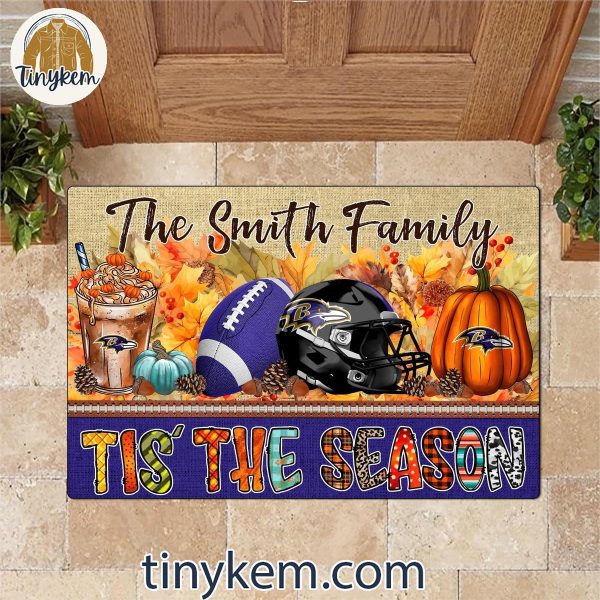 Baltimore Ravens Fall Tis’ The Season Customized Doormat