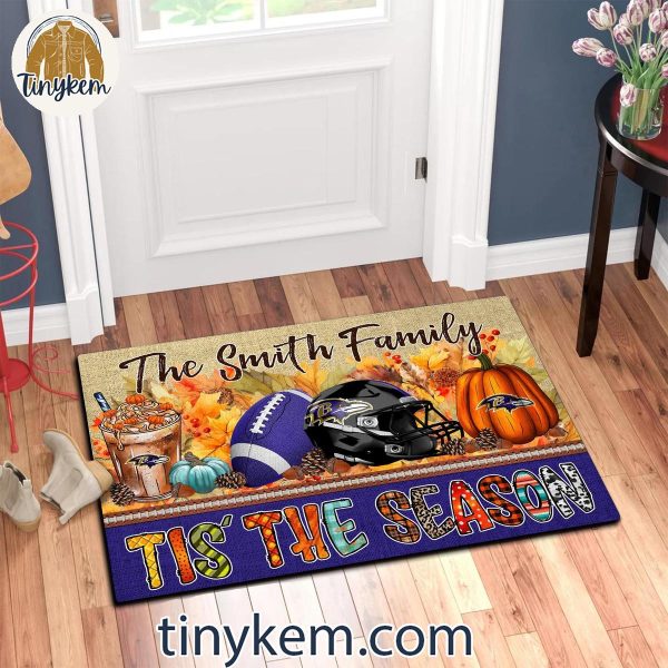 Baltimore Ravens Fall Tis’ The Season Customized Doormat