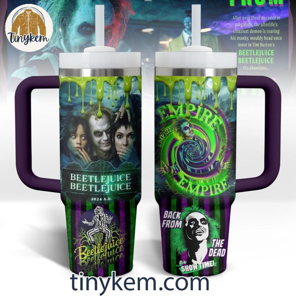 Beetlejuice Beetlejuice 2 Show Time Back From The Dead 40 Oz Tumbler