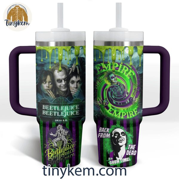 Beetlejuice Beetlejuice 2 Show Time Back From The Dead 40 Oz Tumbler