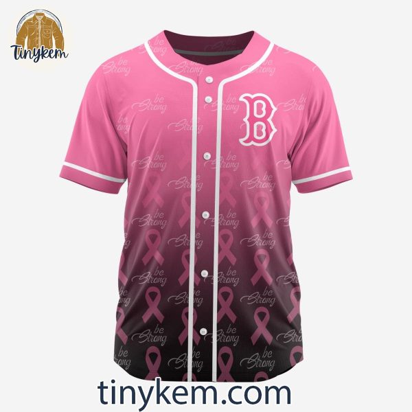 Boston Red Sox Fight Breast Cancer Customized Baseball Jersey