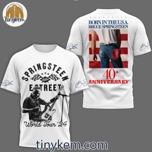 Bruce Springsteen E Street Band World Tour 2024 Born In USA T-Shirt Hoodie Sweatshirt