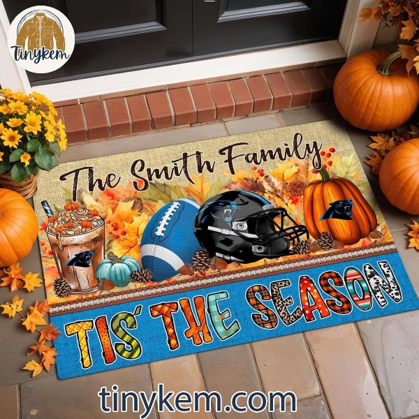 Carolina Panthers Fall Tis’ The Season Customized Doormat