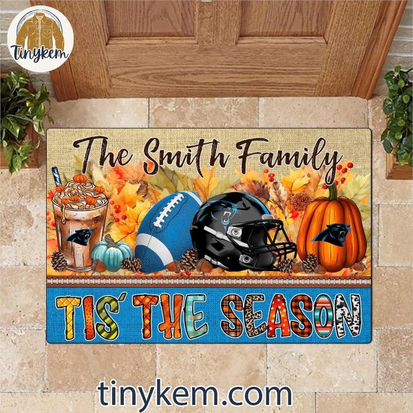 Carolina Panthers Fall Tis’ The Season Customized Doormat