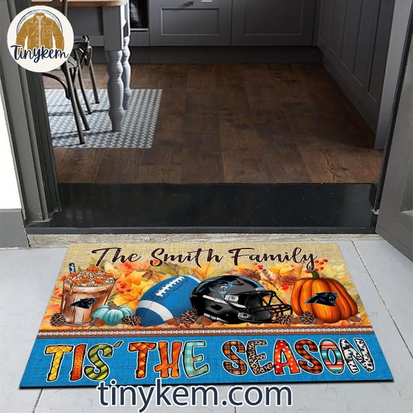 Carolina Panthers Fall Tis’ The Season Customized Doormat